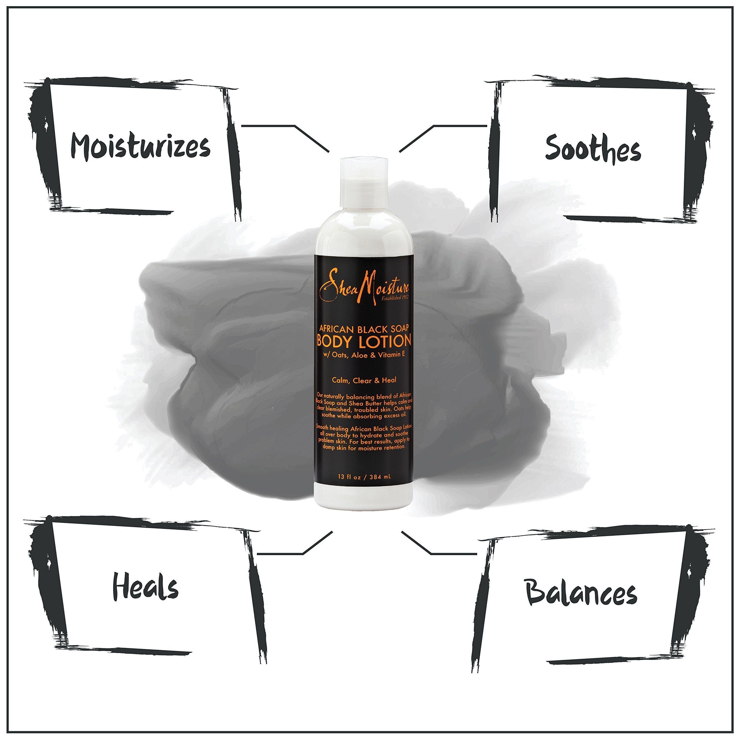 SheaMoisture African Black Soap Lotion, 13 Ounce